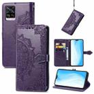 For vivo S7 Mandala Embossing Pattern Horizontal Flip Leather Case with Holder & Card Slots & Wallet & Lanyard(Purple) - 1