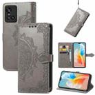 For vivo S10 / S10 Pro Mandala Embossing Pattern Horizontal Flip Leather Case with Holder & Card Slots & Wallet & Lanyard(Gray) - 1