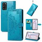 For Blackview A100 Mandala Embossing Pattern Horizontal Flip Leather Case with Holder & Card Slots & Wallet & Lanyard(Blue) - 1