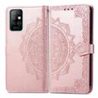 For Infinix Note 8 Mandala Embossing Pattern Horizontal Flip Leather Case with Holder & Card Slots & Wallet & Lanyard(Rose Gold) - 2
