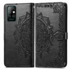 For Infinix Note 8 Mandala Embossing Pattern Horizontal Flip Leather Case with Holder & Card Slots & Wallet & Lanyard(Black) - 2