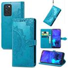 For Infinix Note 10 Pro Mandala Embossing Pattern Horizontal Flip Leather Case with Holder & Card Slots & Wallet & Lanyard(Blue) - 1