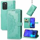 For Infinix Note 10 Pro Mandala Embossing Pattern Horizontal Flip Leather Case with Holder & Card Slots & Wallet & Lanyard(Green) - 1