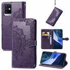 For Infinix Note 10 Mandala Embossing Pattern Horizontal Flip Leather Case with Holder & Card Slots & Wallet & Lanyard(Purple) - 1