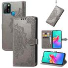 For Infinix Smart 5 Mandala Embossing Pattern Horizontal Flip Leather Case with Holder & Card Slots & Wallet & Lanyard(Grey) - 1