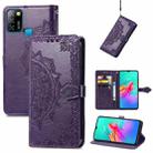 For Infinix Smart 5 Mandala Embossing Pattern Horizontal Flip Leather Case with Holder & Card Slots & Wallet & Lanyard(Purple) - 1