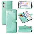 For LG Velvet 2 Pro Mandala Embossing Pattern Horizontal Flip Leather Case with Holder & Card Slots & Wallet & Lanyard(Green) - 1