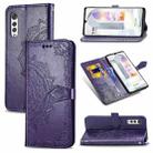 For LG Velvet 2 Pro Mandala Embossing Pattern Horizontal Flip Leather Case with Holder & Card Slots & Wallet & Lanyard(Purple) - 1