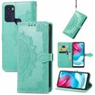 For Motorola Moto G60S Mandala Embossing Pattern Horizontal Flip Leather Case with Holder & Card Slots & Wallet & Lanyard(Green) - 1