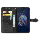 For  Asus Zenfone 8 Flip Mandala Embossing Pattern Horizontal Flip Leather Case with Holder & Card Slots & Wallet & Lanyard(Black) - 3