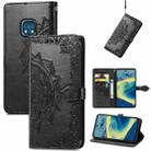 For Nokia XR 20 Mandala Embossing Pattern Horizontal Flip Leather Case with Holder & Card Slots & Wallet & Lanyard(Black) - 1
