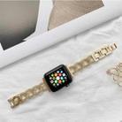 Creative Solid Stainless Steel Wristband For Apple Watch Series 9&8&7 41mm / SE 3&SE 2&6&SE&5&4 40mm / 3&2&1 38mm (Gold) - 1