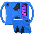 For iPad mini 6 EVA Flat Anti Falling Protective Tablet Case Shell with Holder(Blue) - 1