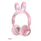 KE-01 Rabbit Ear Wireless Bluetooth 5.0 Stereo Music Foldable Headset with Mic For PC(Pink) - 1