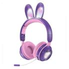 KE-01 Rabbit Ear Wireless Bluetooth 5.0 Stereo Music Foldable Headset with Mic For PC(Taro Purple) - 1