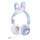 KE-01 Rabbit Ear Wireless Bluetooth 5.0 Stereo Music Foldable Headset with Mic For PC(Sky Blue) - 1