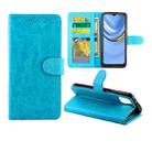 For Honor Play 20 Crazy Horse Texture Leather Horizontal Flip Protective Case with Holder & Card Slots & Wallet & Photo Frame(baby Blue) - 1