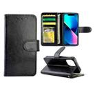 For iPhone 13 mini Crazy Horse Texture Leather Horizontal Flip Protective Case with Holder & Card Slots & Wallet & Photo Frame  (Black) - 1