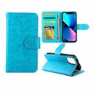For iPhone 13 mini Crazy Horse Texture Leather Horizontal Flip Protective Case with Holder & Card Slots & Wallet & Photo Frame  (baby Blue) - 1