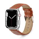 Leather  Strap Watch Band For Apple Watch Series 8&7 41mm / SE 2&6&SE&5&4 40mm / 3&2&1 38mm(Brown) - 1