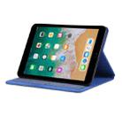 For iPad mini 6 Cloth Teature Horizontal Flip PU Leather Tablet Case with Holder & Card Slots(Blue) - 5