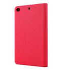 For iPad mini 6 Cloth Teature Horizontal Flip PU Leather Tablet Case with Holder & Card Slots(Red) - 3