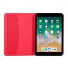 For iPad mini 6 Cloth Teature Horizontal Flip PU Leather Tablet Case with Holder & Card Slots(Red) - 4