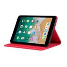 For iPad mini 6 Cloth Teature Horizontal Flip PU Leather Tablet Case with Holder & Card Slots(Red) - 5