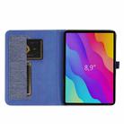 For iPad mini 6 Cloth Teature Horizontal Flip PU Leather Tablet Case with Holder & Card Slots(Grey) - 4