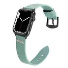 Leather  Strap Watch Band For Apple Watch Ultra 49mm&Watch Ultra 2 49mm / Series 9&8&7 45mm / SE 3&SE 2&6&SE&5&4 44mm / 3&2&1 42mm(Light Green) - 1