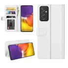 For Samsung Galaxy Quantum2 / A82 5G R64 Texture Single Horizontal Flip Protective Case with Holder & Card Slots & Wallet& Photo Frame(White) - 1