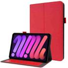 For iPad mini 6 Business Horizontal Flip PU Leather Tablet Case with Two-Folding Holder & Card Slots & Pen Slot(Red) - 1