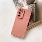 For Huawei P40 Pro Straight Side Liquid Silicone Phone Case(Pink) - 1