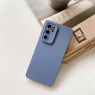 For Huawei P40 Pro Straight Side Liquid Silicone Phone Case(Blue) - 1