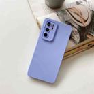 For Huawei P40 Straight Side Liquid Silicone Phone Case(Purple) - 1