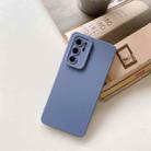 For vivo X70 Pro Straight-Edge Solid Color Liquid Silicone Shockproof Full Coverage Protective Case(Blue) - 1