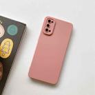 For OPPO Reno6 Pro 5G Straight Side Liquid Silicone Phone Case(Pink) - 1