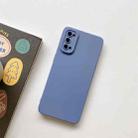 For OPPO Reno6 Pro+ 5G Straight Side Liquid Silicone Phone Case(Blue) - 1