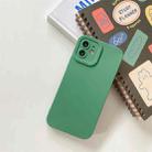 For iPhone 12 Pro Straight Side Liquid Silicone Phone Case(Green) - 1