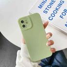 For iPhone 11 Straight Side Liquid Silicone Phone Case (Light Green) - 1