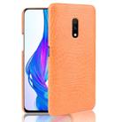 Shockproof Crocodile Texture PC + PU Case For OPPO K3/Realme X(Orange) - 1