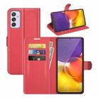 For Samsung Galaxy Quantum 2 / A82 Litchi Texture Horizontal Flip Protective Case with Holder & Card Slots & Wallet(Red) - 1