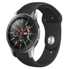 Monochrome Silicone Watch Band For Samsung Galaxy Watch Active 20mm(Black) - 1