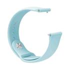 Monochrome Silicone Watch Band For Samsung Galaxy Watch Active 20mm(Light Blue) - 2