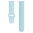 Monochrome Silicone Watch Band For Samsung Galaxy Watch Active 20mm(Light Blue) - 3