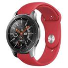 Monochrome Silicone Watch Band For Samsung Galaxy Watch Active 20mm(Red) - 1