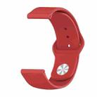 Monochrome Silicone Watch Band For Samsung Galaxy Watch Active 20mm(Red) - 2
