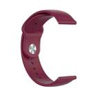 Monochrome Silicone Watch Band For Samsung Galaxy Watch Active 20mm(Wine Red) - 2