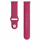 Monochrome Silicone Watch Band For Samsung Galaxy Watch Active 20mm(Wine Red) - 3