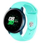 Monochrome Silicone Watch Band For Samsung Galaxy Watch Active 20mm(Teal) - 1